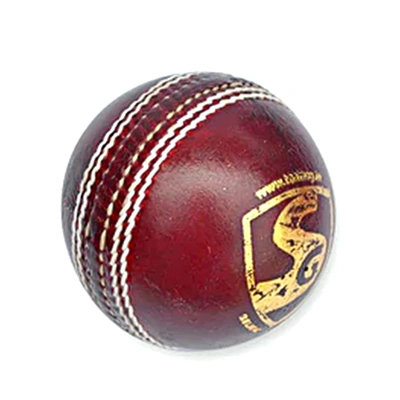 SG campus four piece leather cricket ball - red-RED-2