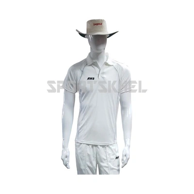 RNS Premium White Half Sleeve Cricket T-Shirt-WHITE-M-1