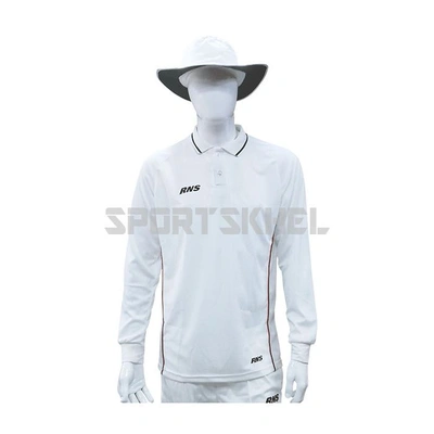RNS Premium White FullSleeve Cricket T-Shirt-WHITE-L-1