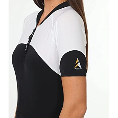 Attiva Unisex Short Sleeves Skating Suit-BLACK/YELLOW-36-1