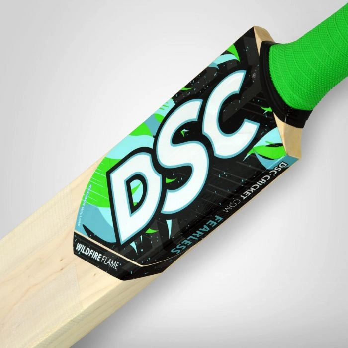 DSC Wildfire Flame Kashmir Willow Tennis Cricket Bat for Junior Players: Lightweight Bat with Enhanced Pick-Up-FS-3