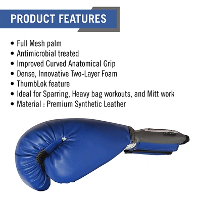 Everlast Pro Style Training Boxing Gloves-BLUE-8-2