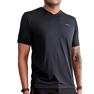 Gokyo Hiking &amp; Travel V Neck Ultralight - Black-BLACK-XL-3
