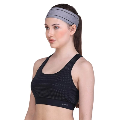 LAASA SPORTS Medium Impact Cotton Non Wired Sports Bra with Removable Pads-L-BLACK-3