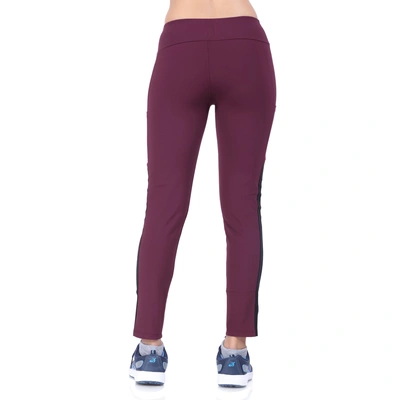 LAASA WOMEN'S JUST-DRY ANKLE-LENGTH GYM &amp; FITNESS TRAINING PANT-WINE-L-2