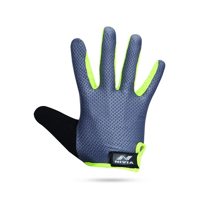 NIVIA Cross Training Basic Glove Gloves-GREY - GREEN-L-3