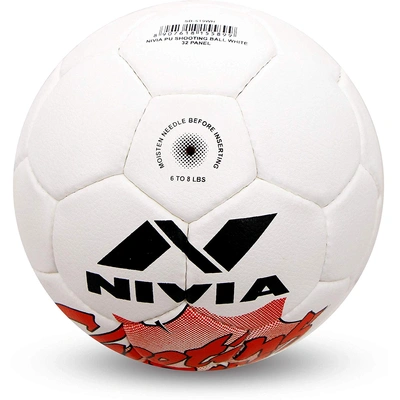 Nivia PU Shooting Ball, (WHITE)-WHITE-3-2