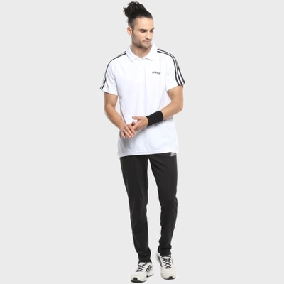Adidas Polyester Polo Neck Polo T-Shirt-WHITE-S-2