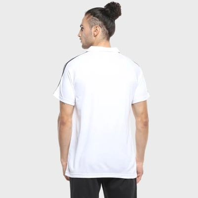 Adidas Polyester Polo Neck Polo T-Shirt-WHITE-M-1
