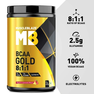 Muscleblaze Bcaa Gold 0.99 Lb Muscle Recovery-RASPBERRY LEMONADE-0.99 Lbs-1