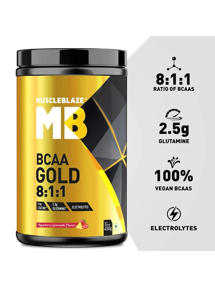 Muscleblaze Bcaa Gold 0.99 Lb Muscle Recovery-RASPBERRY LEMONADE-0.99 LBS-1