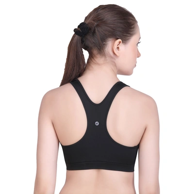LAASA SPORTS Medium Impact Cotton Non Wired Sports Bra with Removable Pads-34545
