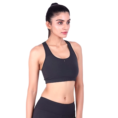 LAASA SPORTS WOMEN'S JUST-DRY HIGH IMPACT SPORTS BRA-ARMY GREEN-M-1