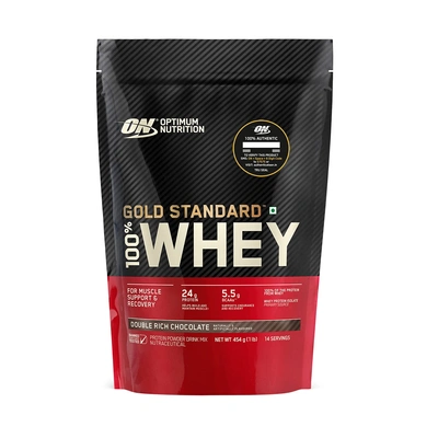 Optimum Nutrition Gold Standard 100% Whey Protein 1 Lbs-DOUBLE RICH CHOCLATE-1 Lbs-2