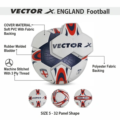 Vector X England Machine Stitched Football-34886