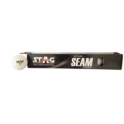 Stag Seam Plastic Table Tennis Ball, 40mm-WHITE-2