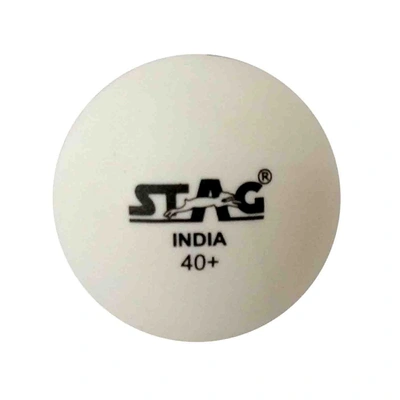 Stag Seam Plastic Table Tennis Ball, 40mm-WHITE-1