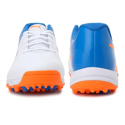 PUMA 20 Men's Rubber Cricket Shoes-7-White - Orange-2