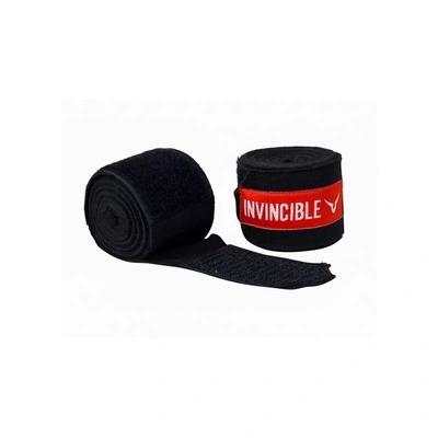 INVINCIBLE MEXICAN STYLE STRETCHABLE HAND WRAPS-BLACK-1