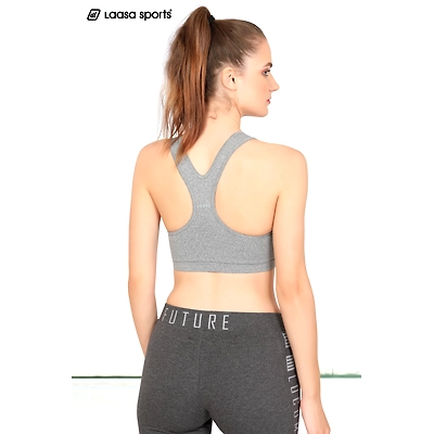LAASA SPORTS JUST-DRY HIGH IMPACT RACER BACK SPORTS BRA WITH REMOVABLE PADS-35332
