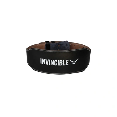 INVINCIBLE WEIGHT LIFTING LEATHER BELT-BLACK-L-1