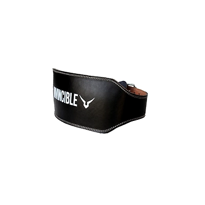 INVINCIBLE WEIGHT LIFTING LEATHER BELT-BLACK-M-2