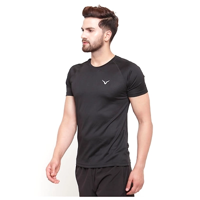 INVINCIBLE MEN'S SOLID TRAINING T-SHIRT-35672