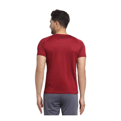 INVINCIBLE MEN'S SOLID TRAINING T-SHIRT-XL-RED-2