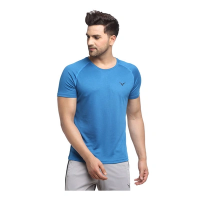 INVINCIBLE MEN'S SOLID TRAINING T-SHIRT-S-TEAL-2