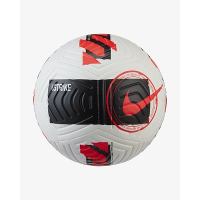 red nike strike soccer ball