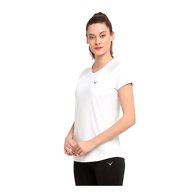 INVINCIBLE WOMEN’S GYM T- SHIRT-XL-WHITE-1