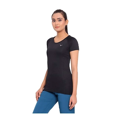 INVINCIBLE WOMEN STRETCH ROUND NECK TEE-35989