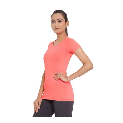 INVINCIBLE WOMEN STRETCH ROUND NECK TEE-NEON PINK-L-1