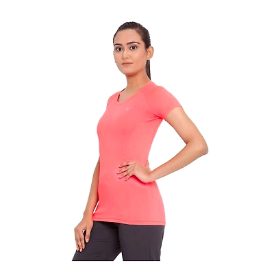 INVINCIBLE WOMEN STRETCH ROUND NECK TEE-36002