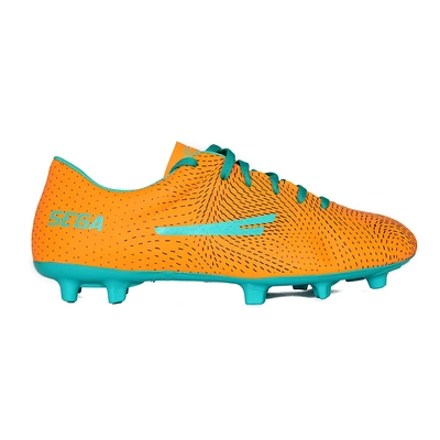 Sega Spectra Football Stud Football Shoes For Men-Orange - Green-10-2