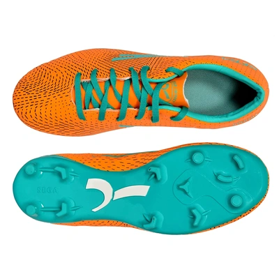 Sega Spectra Football Stud Football Shoes For Men-4-Orange - Green-3