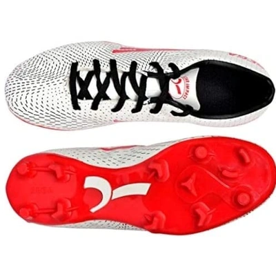 Sega Spectra Football Stud Football Shoes For Men-White - Black-1-1