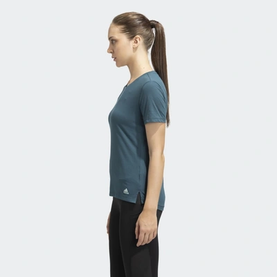 Adidas Womens Slim Fir Prime t Shirts-Teal-L-1