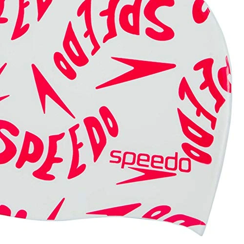 Speedo Slogan Cap-White / Red-JR-2