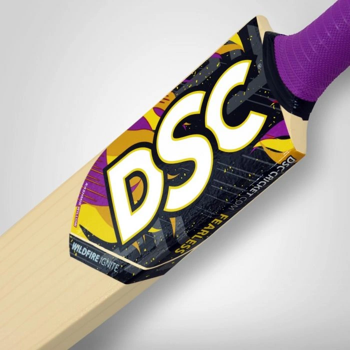 DSC Wildfire Ignite Kashmir Willow Cricket Bat for Tennis Ball Cricket: Mid-Blade Design and Perfect Balance for Powerful Strokes-FS-3