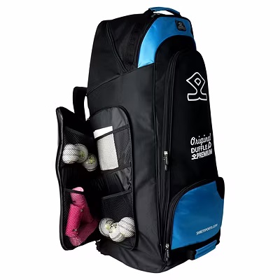 SHREY PRO PREMIUM DUFFLE BAG-BLACK/BLUE-1