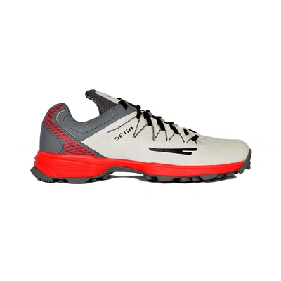 Sega Power Cricket Shoes-White - Grey-5-1