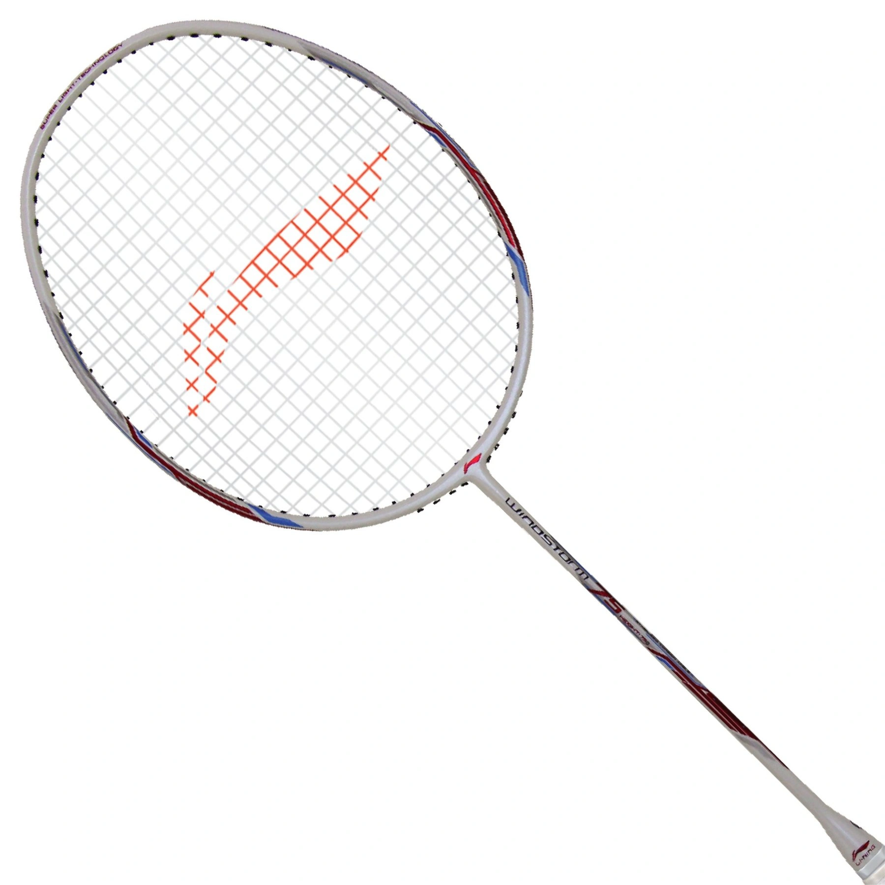 LI-NING WINDSTORM 75 BADMINTON RACKET-WHITE/RED-FS-3