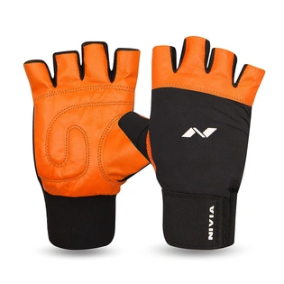 Nivia Leather Gym Glove with Wrist Wrap