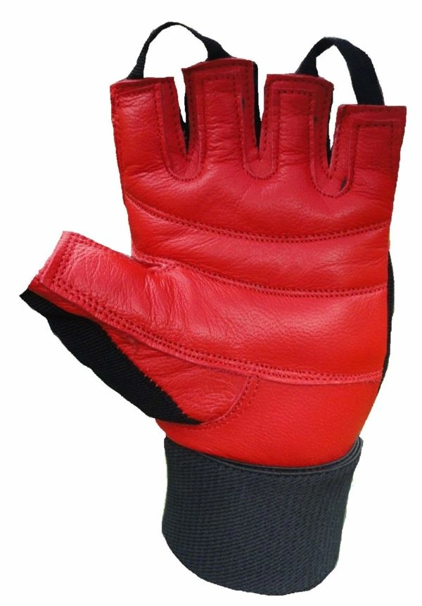 Kobo WTG-02 Gym Gloves with Wrist Support-RED-s-2