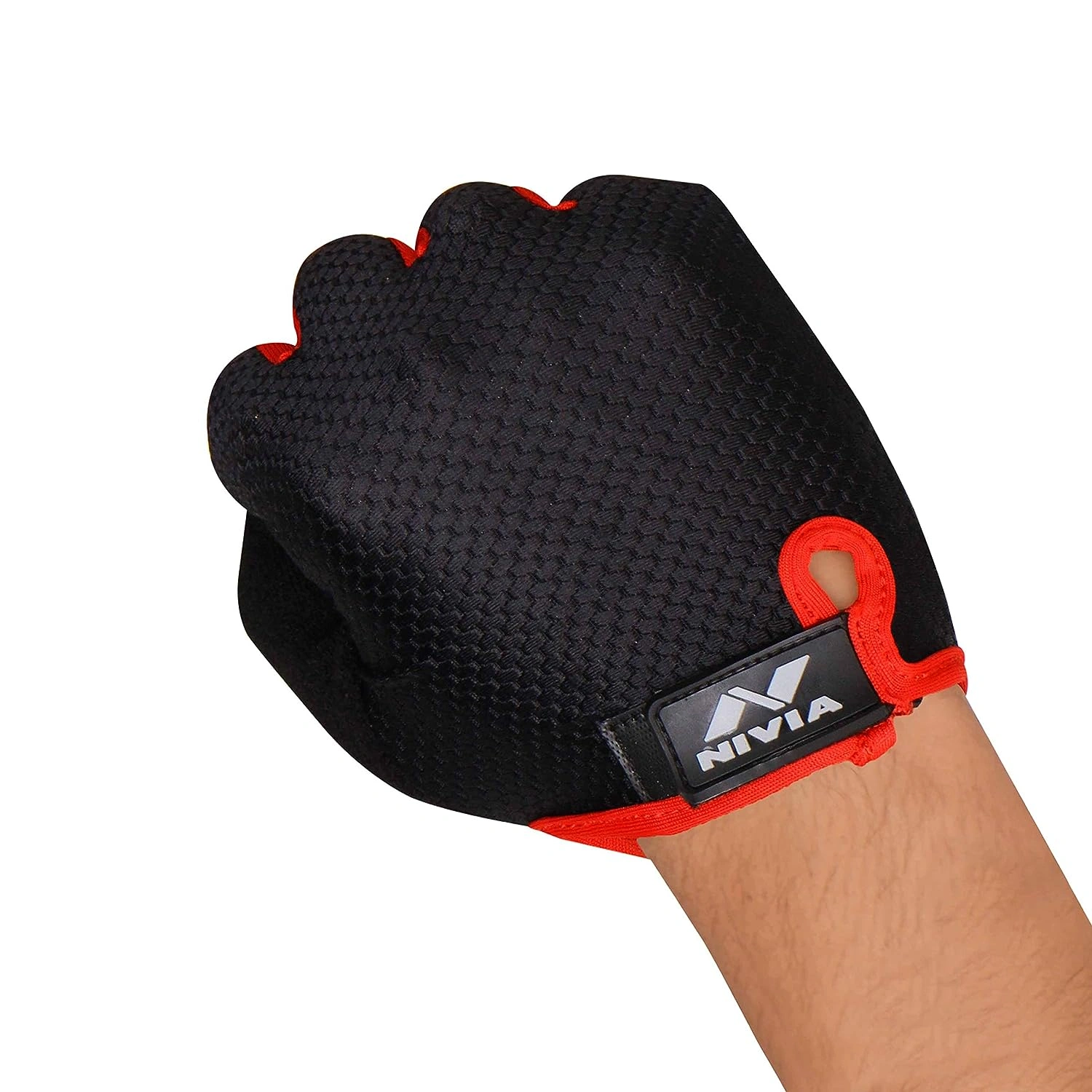 NIVIA Men Cross Training Basic Glove-BLACK RED-L-5