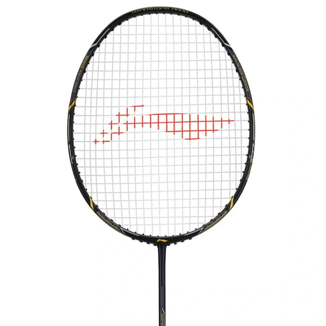 Li-Ning Windstorm Nano 74 Professional Badminton Racquet Unstrung-BLACK SILVER-FS-2