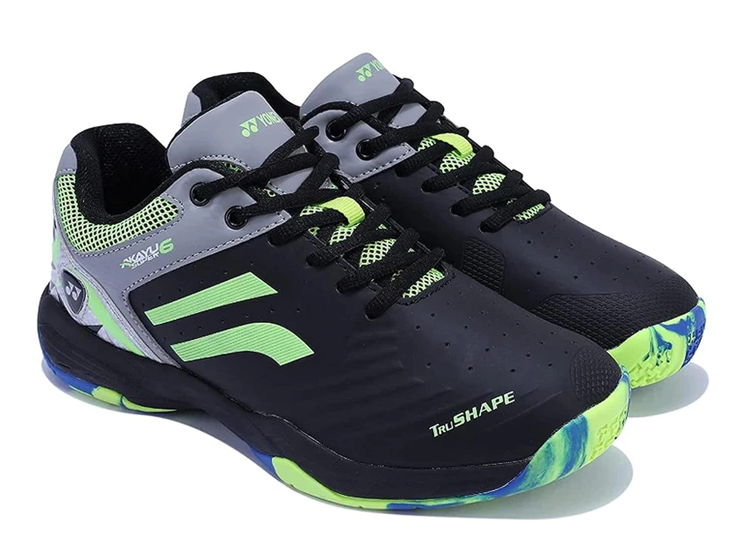 YONEX AKAYU SUPER 6 BADMINTON SHOES-BLACK LIME-6-2