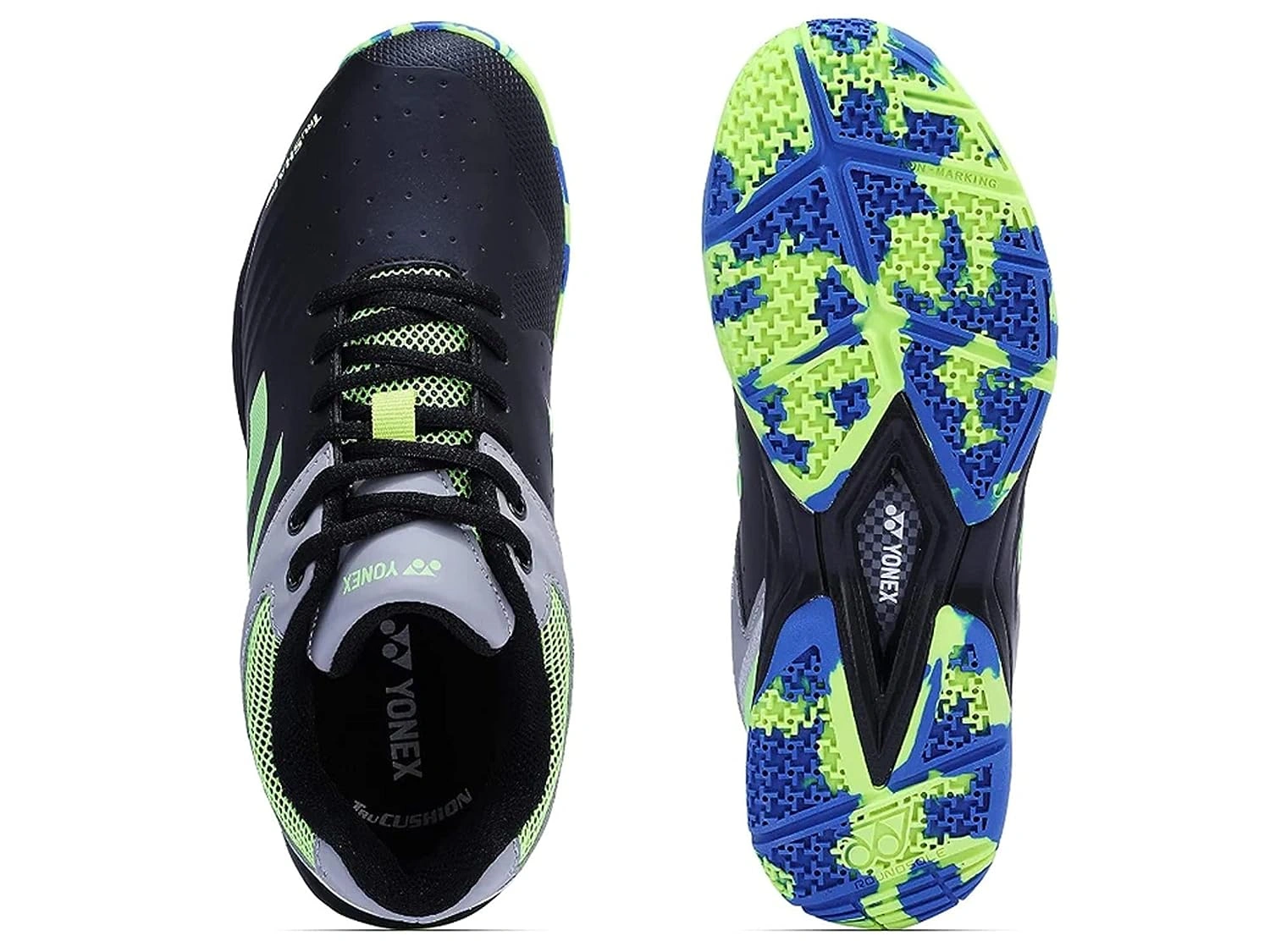 YONEX AKAYU SUPER 6 BADMINTON SHOES-BLACK LIME-6-3