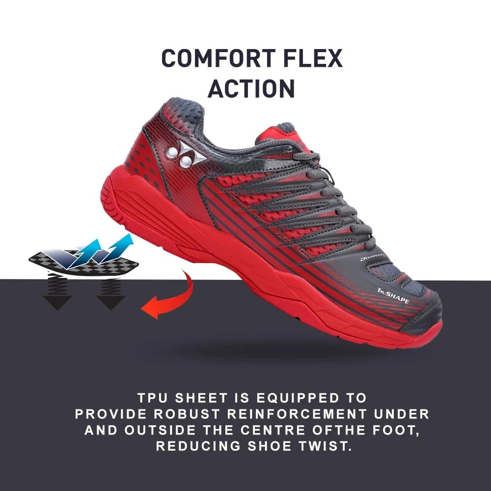 YONEX Tour Dominant 2 Badminton Shoes-CARBON RED-9-5